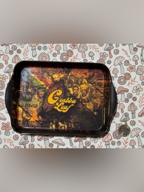 Grabba Leaf Mini Metal Tray Vintage Graphic Small Size